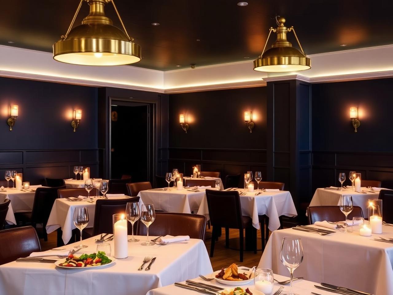 Fine dining restaurant interior